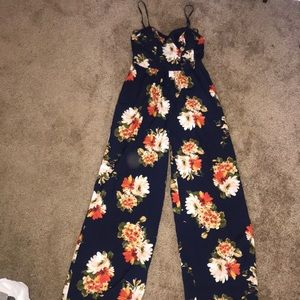 Floral long romper